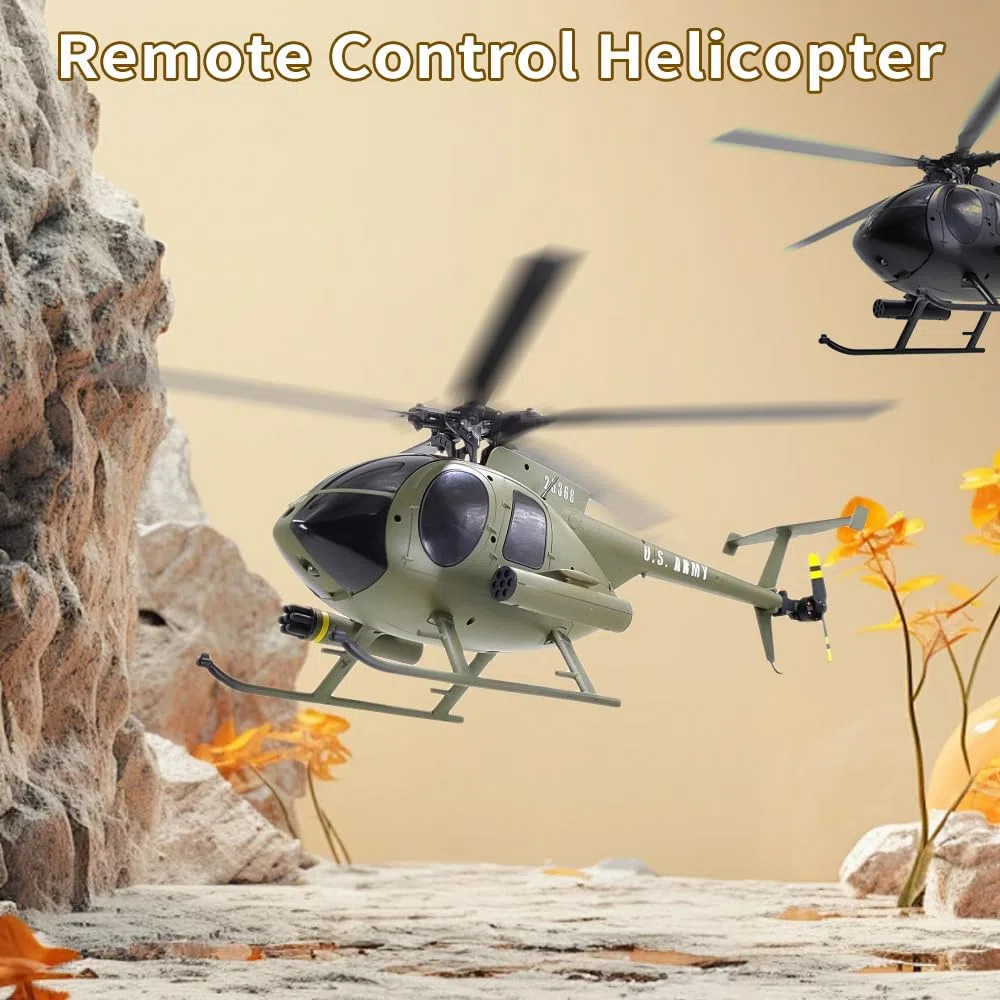GoolRC Helicóptero RC C189, helicóptero de control remoto de 4 canales, 1:28 2.4 GHz MD500 RC avión con giroscopio de 6 ejes, motores sin escobillas, despegue/aterrizaje con una tecla para adultos, 2