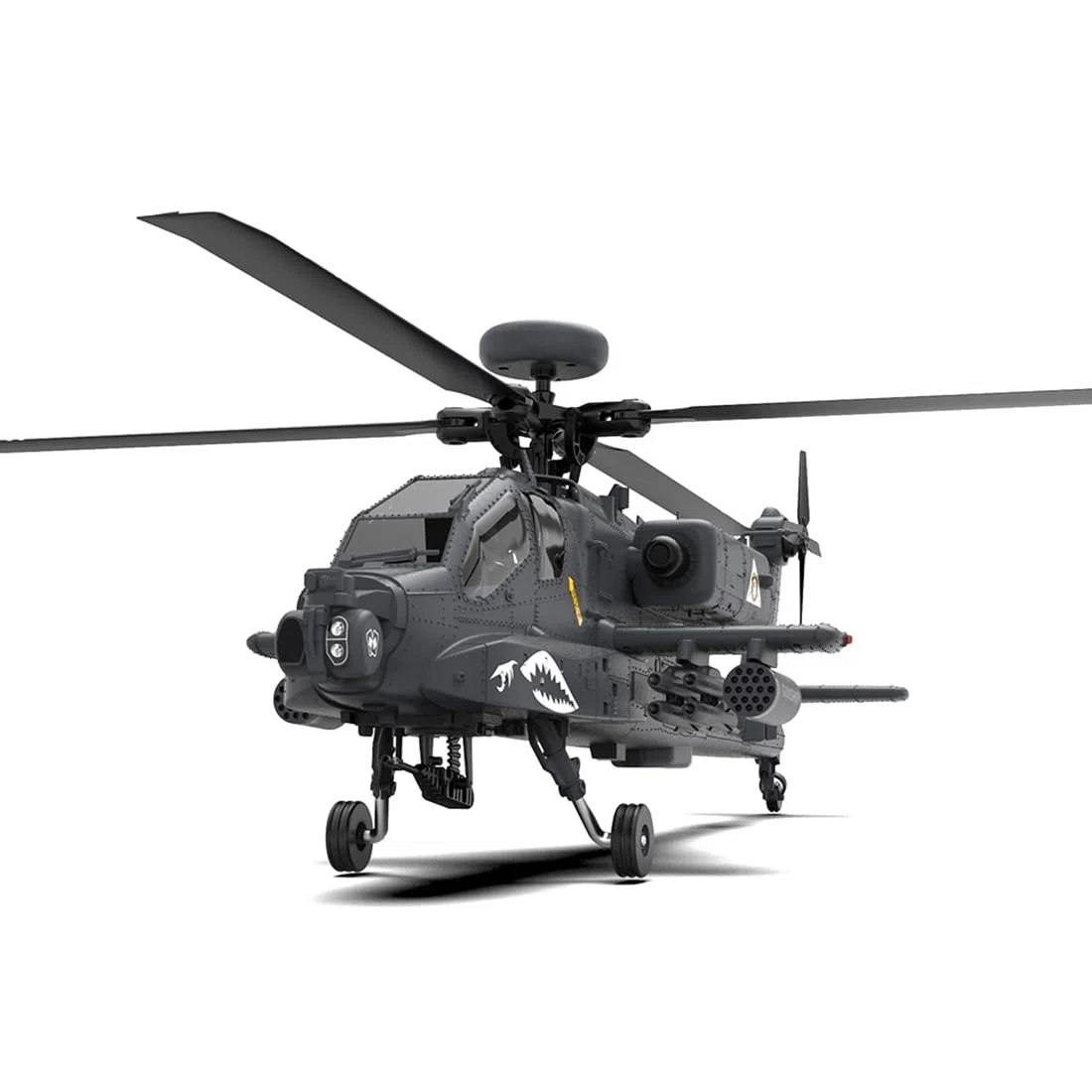 YU XIANG F11-S AH64 - Helicóptero a control remoto, escala 1/32, 2.4G, 6 canales, avión sin barra de doble eje con sistema inteligente GPS, vuelo de acrobacias 6G/3D, modelo de aviación