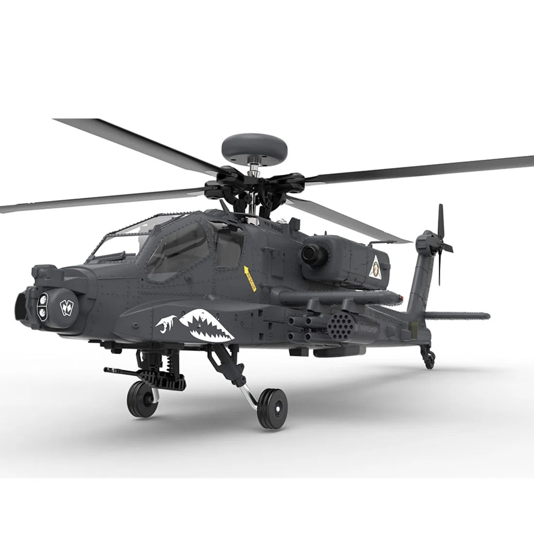 YU XIANG F11-S AH64 - Helicóptero a control remoto, escala 1/32, 2.4G, 6 canales, avión sin barra de doble eje con sistema inteligente GPS, vuelo de acrobacias 6G/3D, modelo de aviación