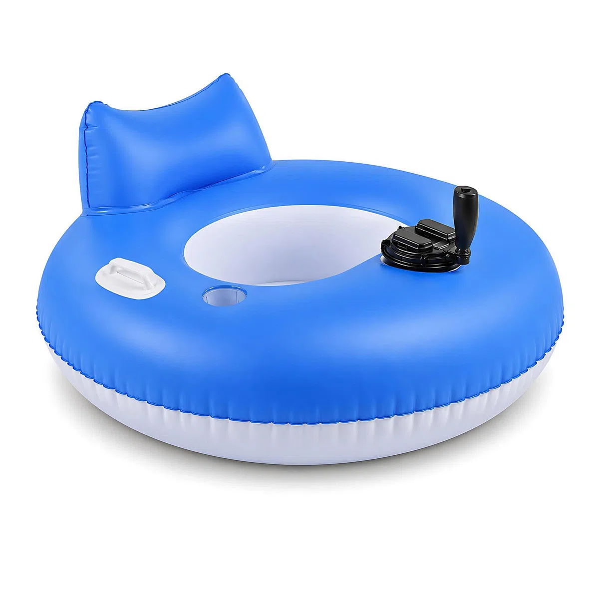 Silla Inflable Eléctrica de Piscina con Batería Litio Recargable Round | Flotador Motorizado para Adultos, Colchoneta Portátil para Playa Lago Río, Relax Estival para Mujeres y Hombres