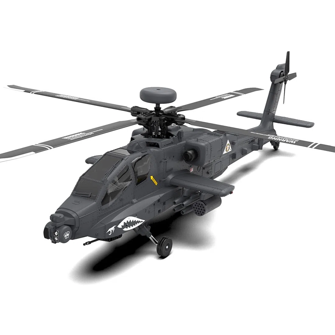 YU XIANG F11-S AH64 - Helicóptero a control remoto, escala 1/32, 2.4G, 6 canales, avión sin barra de doble eje con sistema inteligente GPS, vuelo de acrobacias 6G/3D, modelo de aviación