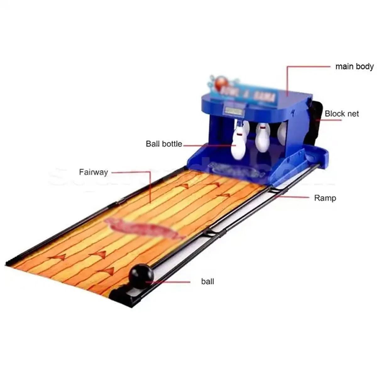 Juego Electrónico De Bolos, Consola De Juegos Eléctrica para Deportes De Interior, Máquina De Fitness Interactiva De 3,5 M, Marcador LED, Efecto De Sonido De Simulación, para Uso Doméstico
